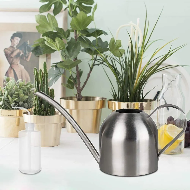 Regadera Moderna De Plantas x1 Litro Acero Inoxidable 33oz 2