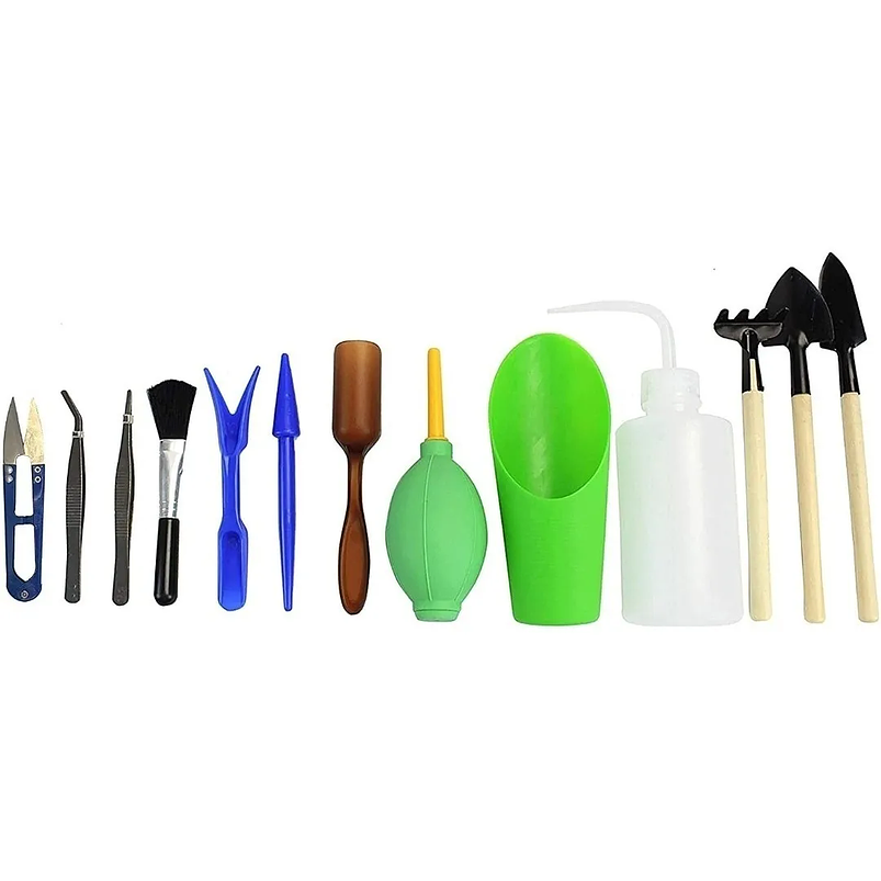 Kit Herramientas Plantas Cactus Suculenta x13 Piezas más Bolso 2