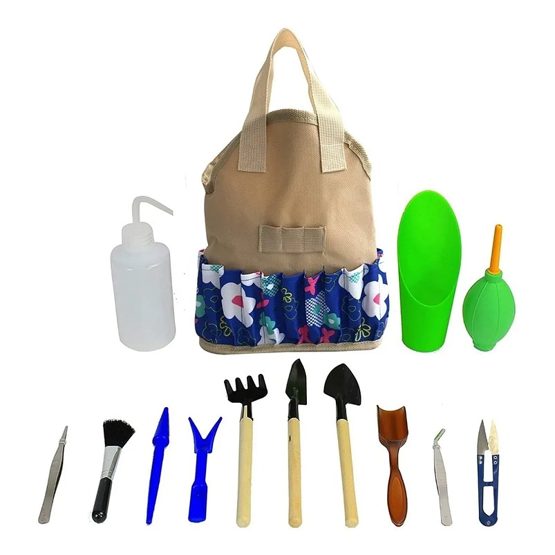 Kit Herramientas Plantas Cactus Suculenta x13 Piezas más Bolso 3