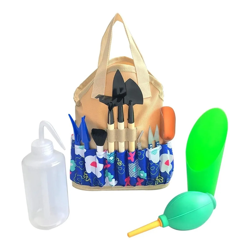 Kit Herramientas Plantas Cactus Suculenta x13 Piezas más Bolso 1