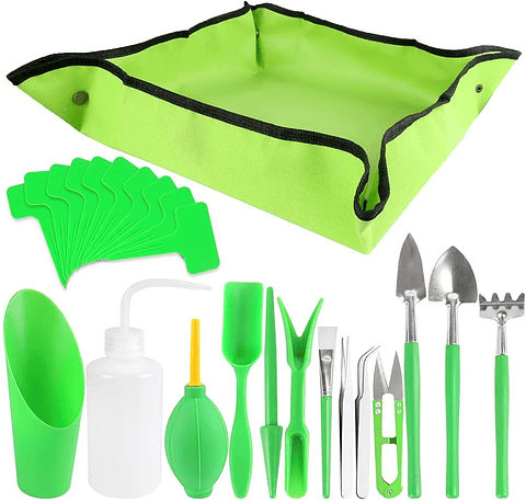 Kit Herramientas Siembra Cactus Y Suculentas x19 Piezas