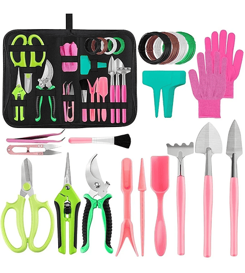 Kit Herramientas Bonsái Chic Suculentas x15 Piezas Más Estuche