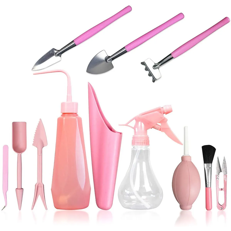 Kit Siembra Herramientas Jardín, Cactus, Plantas x12 Piezas 1