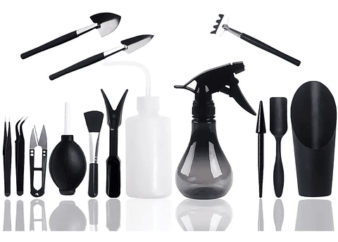 Kit Herramientas Bonsái x14 Piezas Premium Cactus Suculenta