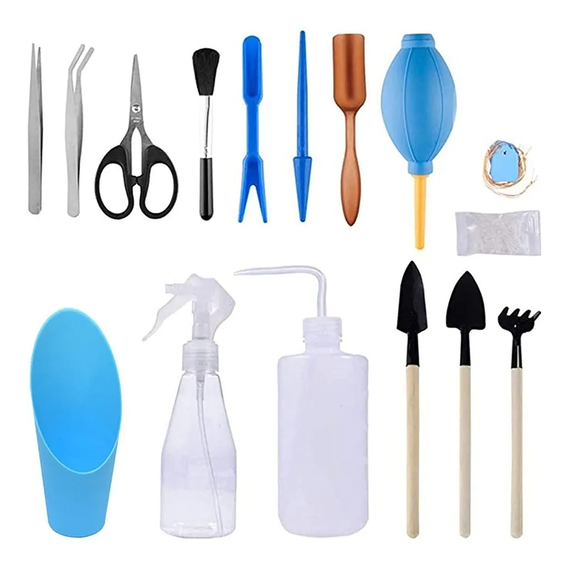 Kit Herramientas De Cactus Y Suculentas x16 Piezas Plantas 1