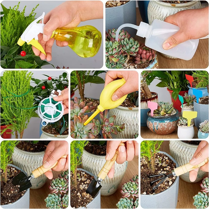 Kit Full Herramientas Plantas y Jardín x30 Piezas Aluminio 4