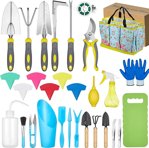 Kit Full Herramientas Plantas y Jardín x30 Piezas Aluminio