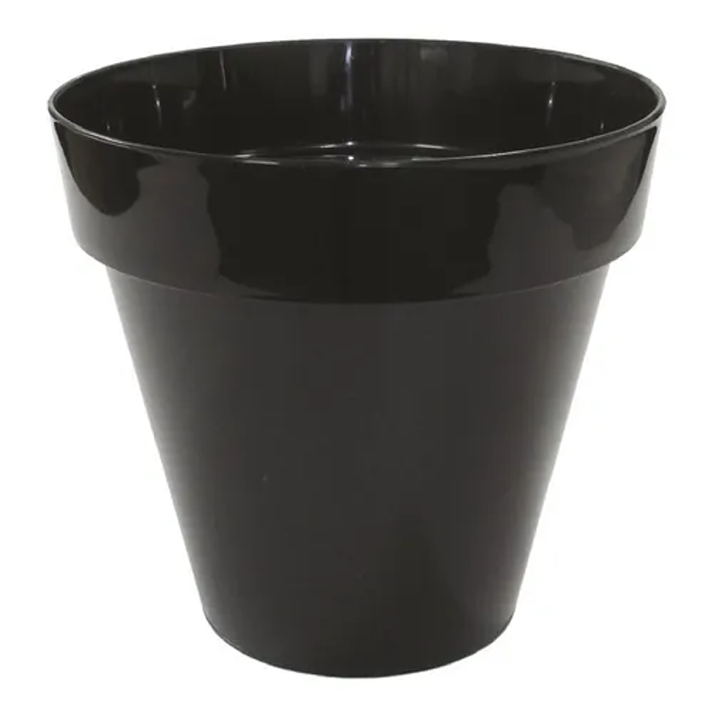 Soporte de Maceta para Mesa más Maceta Plástica Brillante 14cm Negro 13