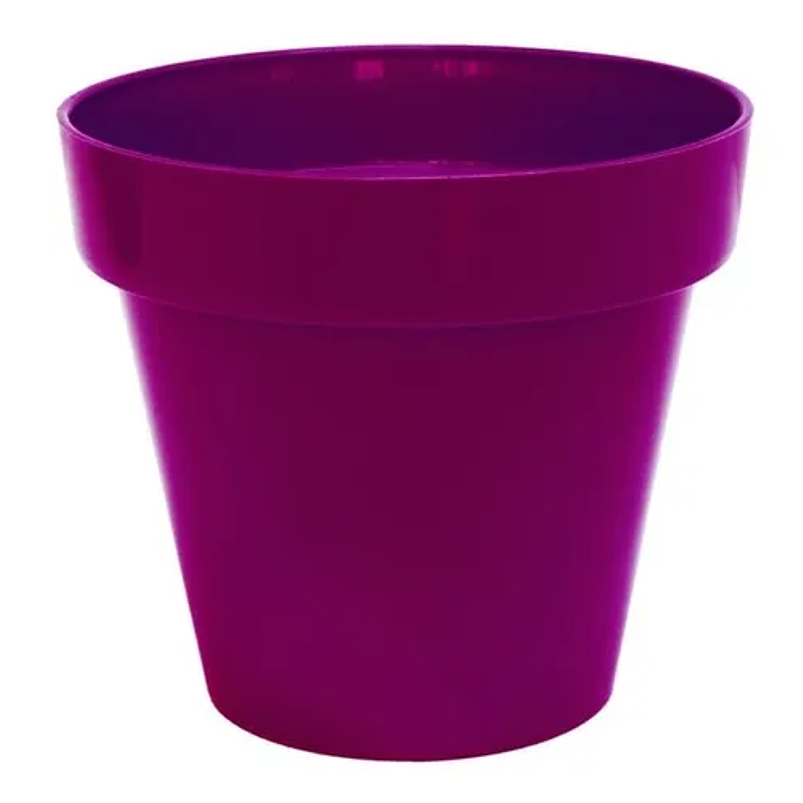 Soporte de Maceta para Mesa más Maceta Plástica Brillante 14cm Negro 20