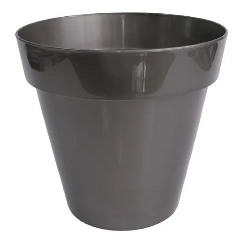 Soporte de Maceta para Mesa más Maceta Plástica Brillante 14cm Blanco 16