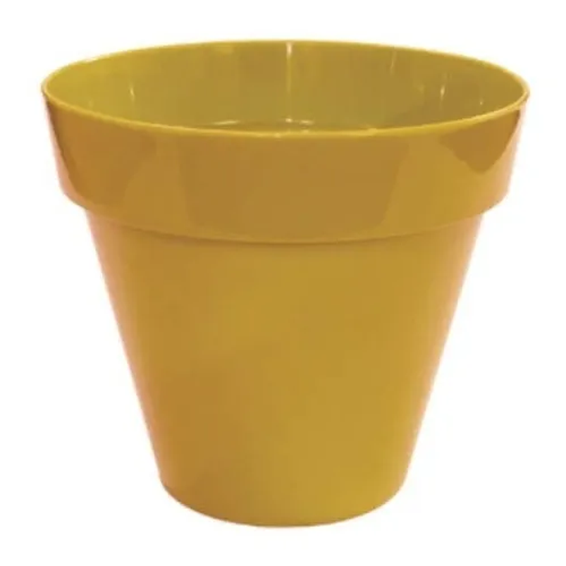 Soporte de Maceta para Mesa más Maceta Plástica Brillante 14cm Blanco 17