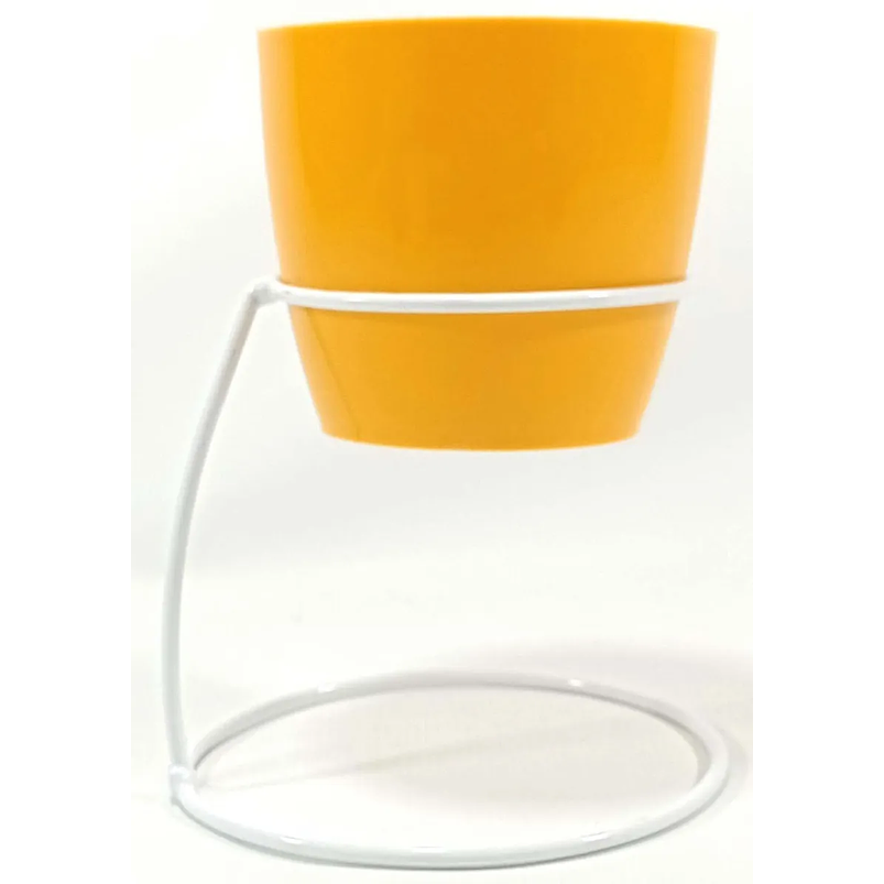 Soporte de Mesa Para Plantas más Maceta Bahía 9cm Diámetro Blanco 1