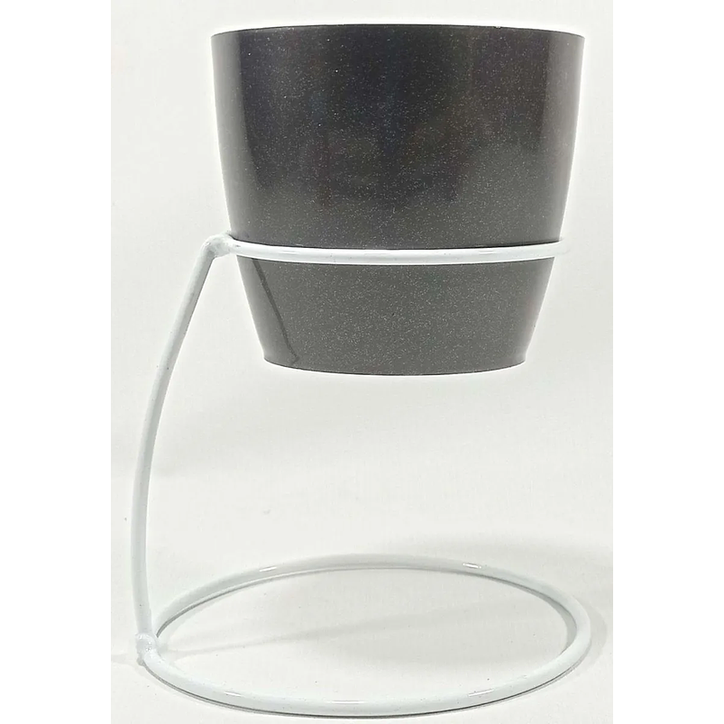 Soporte de Mesa Para Plantas más Maceta Bahía 9cm Diámetro Blanco 5