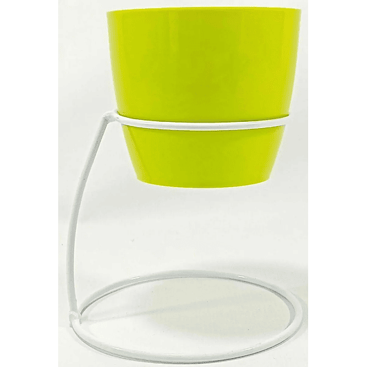 Soporte de Mesa Para Plantas más Maceta Bahía 9cm Diámetro Blanco 11