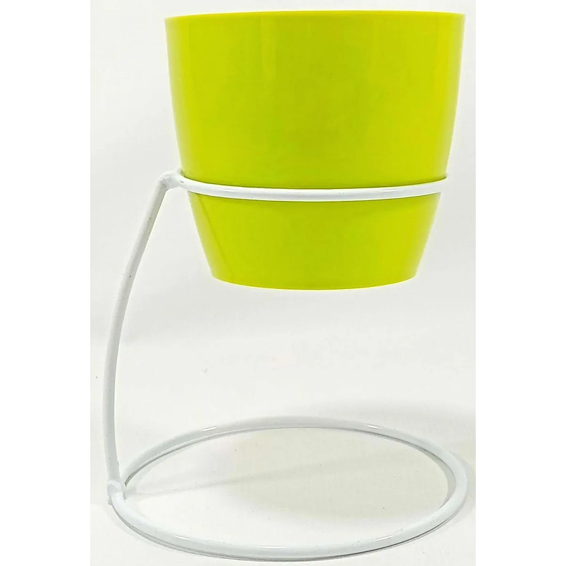 Soporte de Mesa Para Plantas más Maceta Bahía 9cm Diámetro Blanco 11