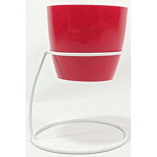 Soporte de Mesa Para Plantas más Maceta Bahía 9cm Diámetro Blanco 12