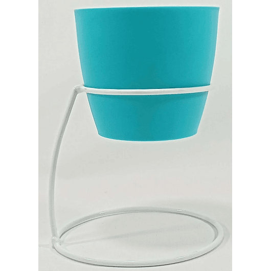 Soporte de Mesa Para Plantas más Maceta Bahía 9cm Diámetro Blanco 13