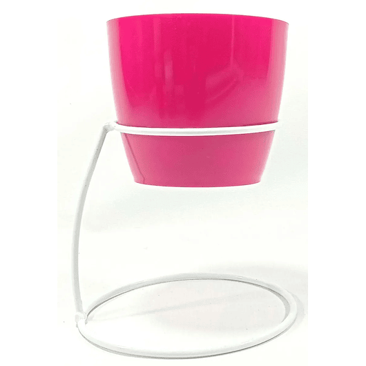 Soporte de Mesa Para Plantas más Maceta Bahía 9cm Diámetro Blanco 15