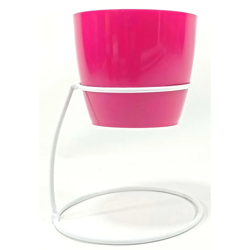 Soporte de Mesa Para Plantas más Maceta Bahía 9cm Diámetro Blanco 15