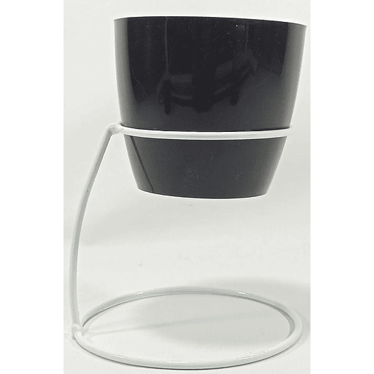 Soporte de Mesa Para Plantas más Maceta Bahía 9cm Diámetro Blanco 16