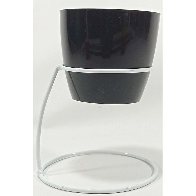 Soporte de Mesa Para Plantas más Maceta Bahía 9cm Diámetro Blanco 16