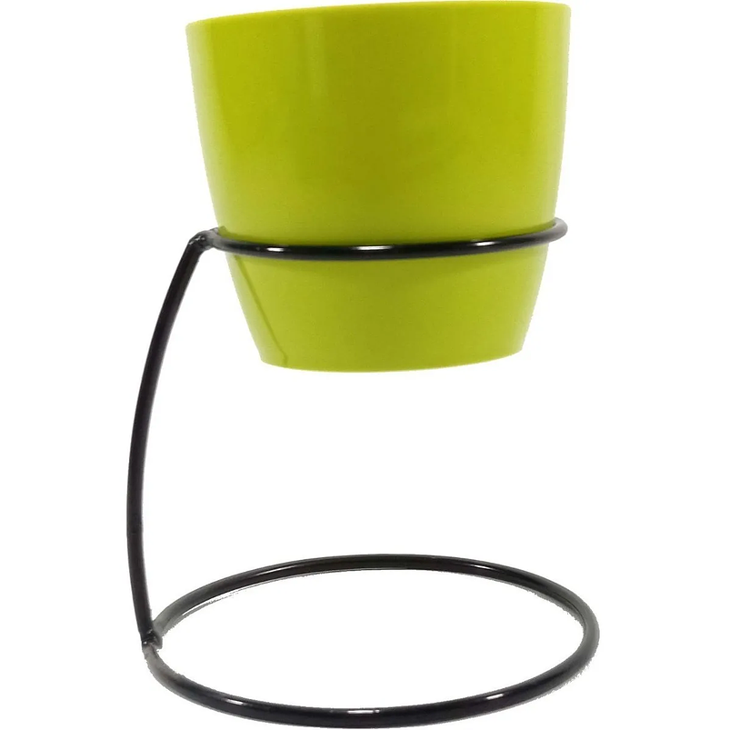 Soporte de Mesa Para Plantas más Maceta Bahía 9cm Diámetro Negro 1
