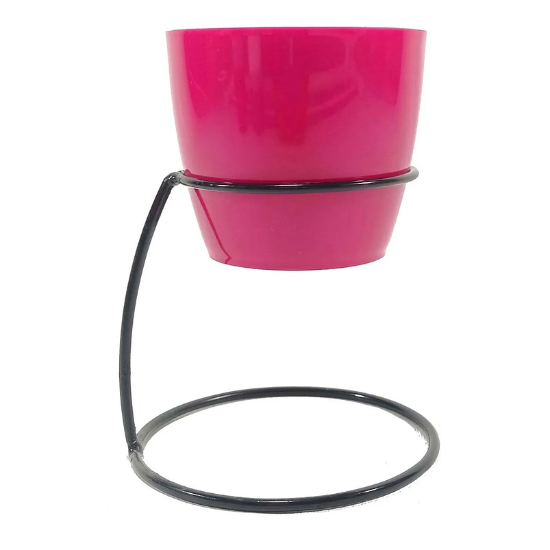 Soporte de Mesa Para Plantas más Maceta Bahía 9cm Diámetro Negro 7