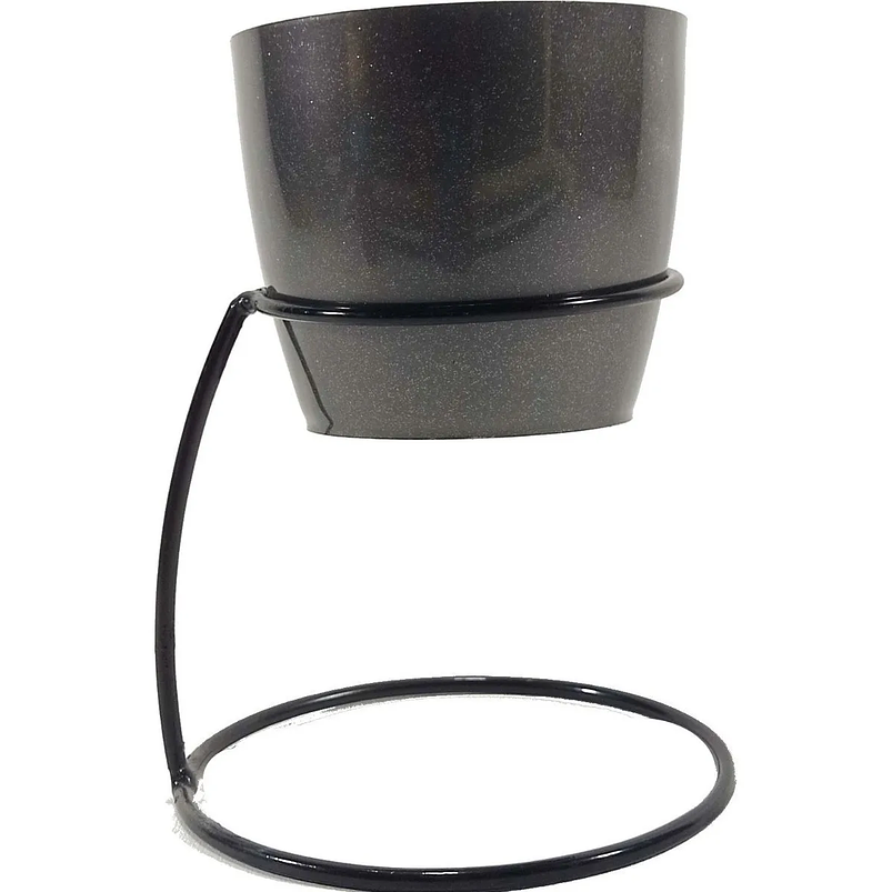 Soporte de Mesa Para Plantas más Maceta Bahía 9cm Diámetro Negro 8