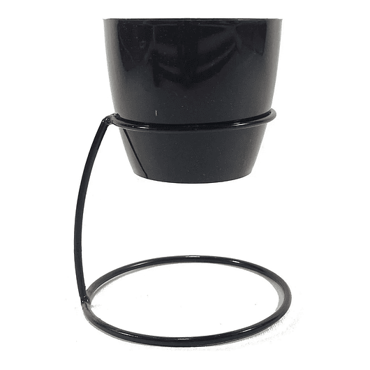 Soporte de Mesa Para Plantas más Maceta Bahía 9cm Diámetro Negro 11