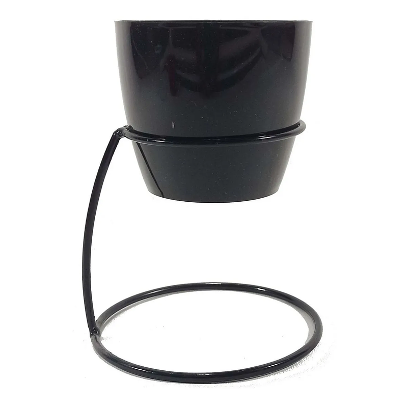 Soporte de Mesa Para Plantas más Maceta Bahía 9cm Diámetro Negro 11