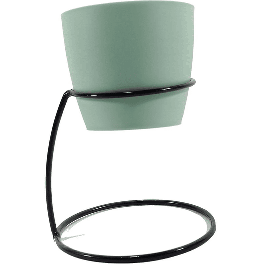 Soporte de Mesa Para Plantas más Maceta Bahía 9cm Diámetro Negro 15