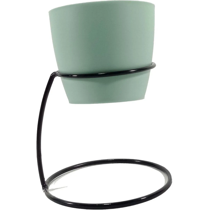 Soporte de Mesa Para Plantas más Maceta Bahía 9cm Diámetro Negro 15