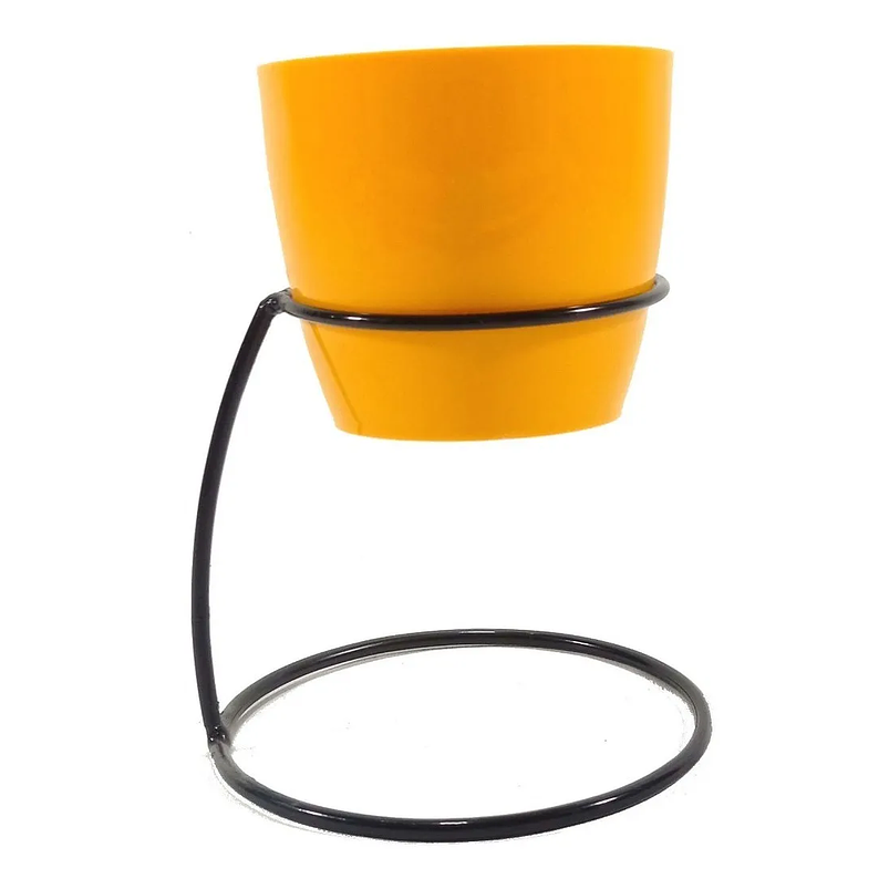 Soporte de Mesa Para Plantas más Maceta Bahía 9cm Diámetro Negro 16