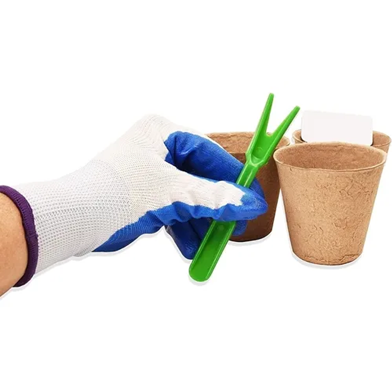 Kit Siembra Macetas Biodegradable x100 Más 20 Etiquetas Más 3 Herramientas 6