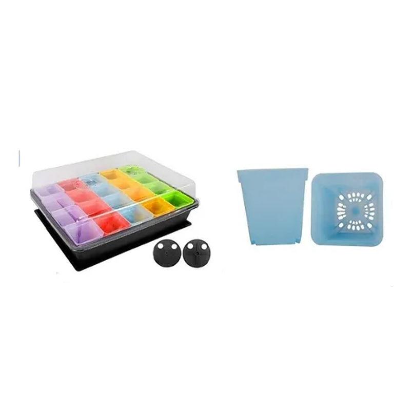 Bandeja Germinación x1 Más Cúpula En Maceta x20 Piezas 1