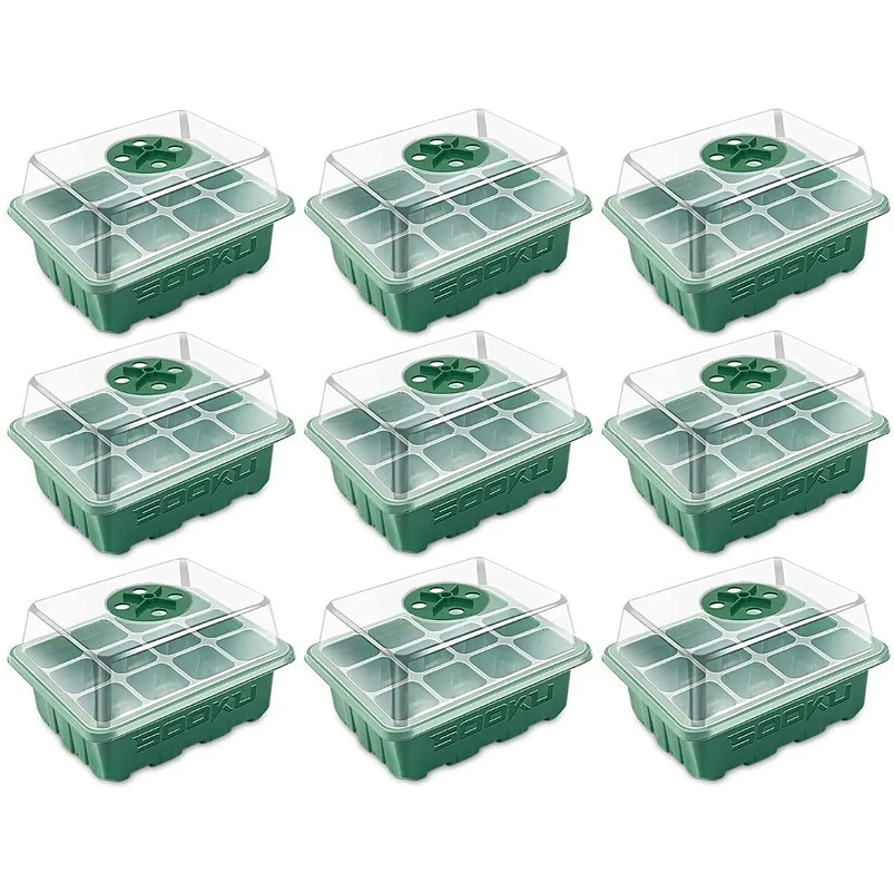 Bandeja Germinación Plantas Más Cúpula x12 Celdas c/u x10 Juegos 3