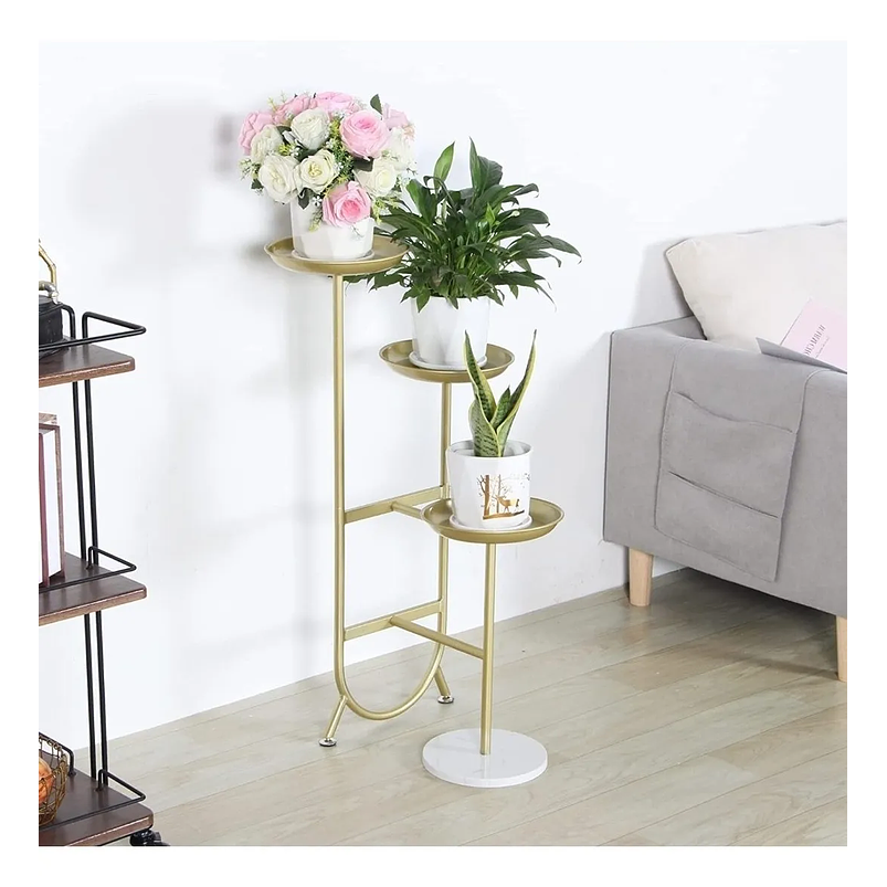 Soporte Macetas De Plantas Decorativo Metálico 3 Niveles 2