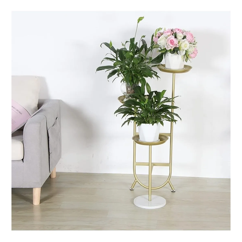 Soporte Macetas De Plantas Decorativo Metálico 3 Niveles 3
