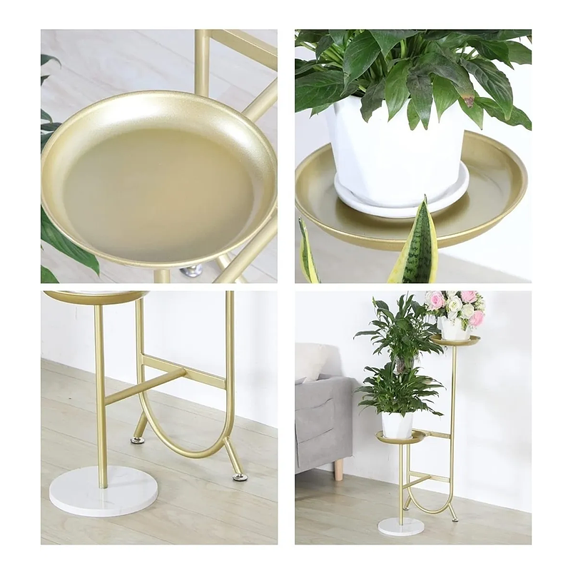 Soporte Macetas De Plantas Decorativo Metálico 3 Niveles 6
