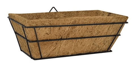 Canasta Plantas Pared Más nido Coco x31cm Largo Rectangular