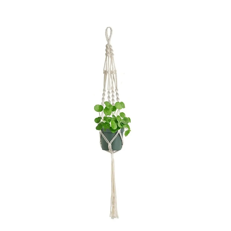 Macramé x01 Unidad Para Macetas Plantas 100% Algodón 96cm Largo 4