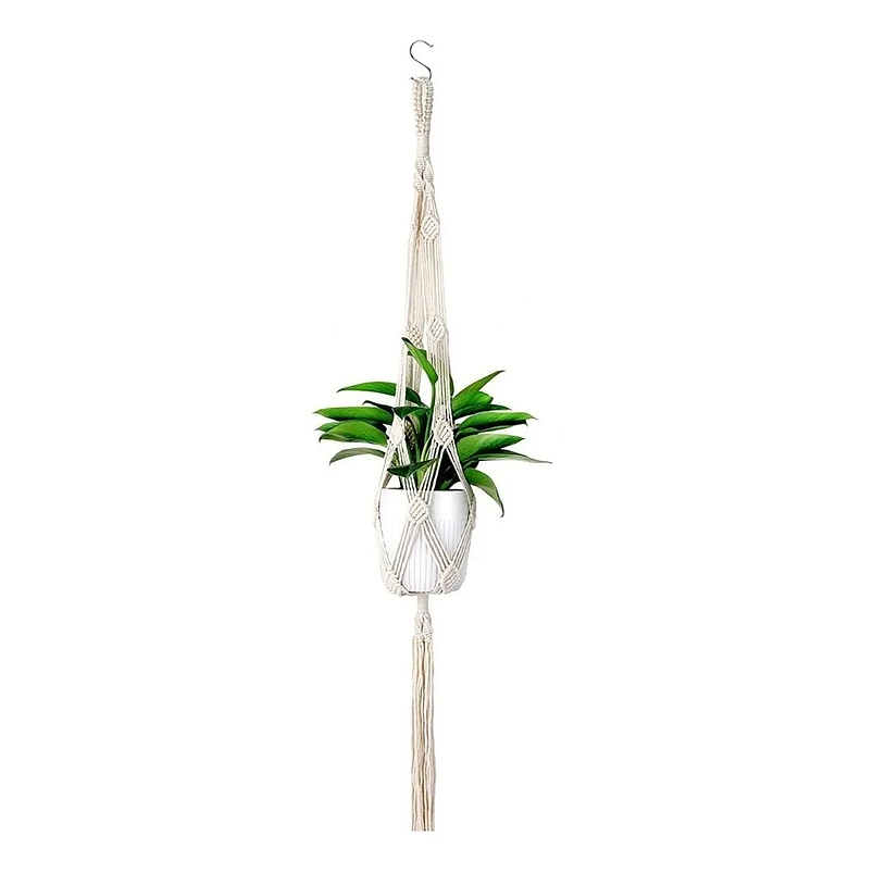 Macramé x01 Unidad Para Macetas Plantas 100% Algodón 1,12mt Largo 1