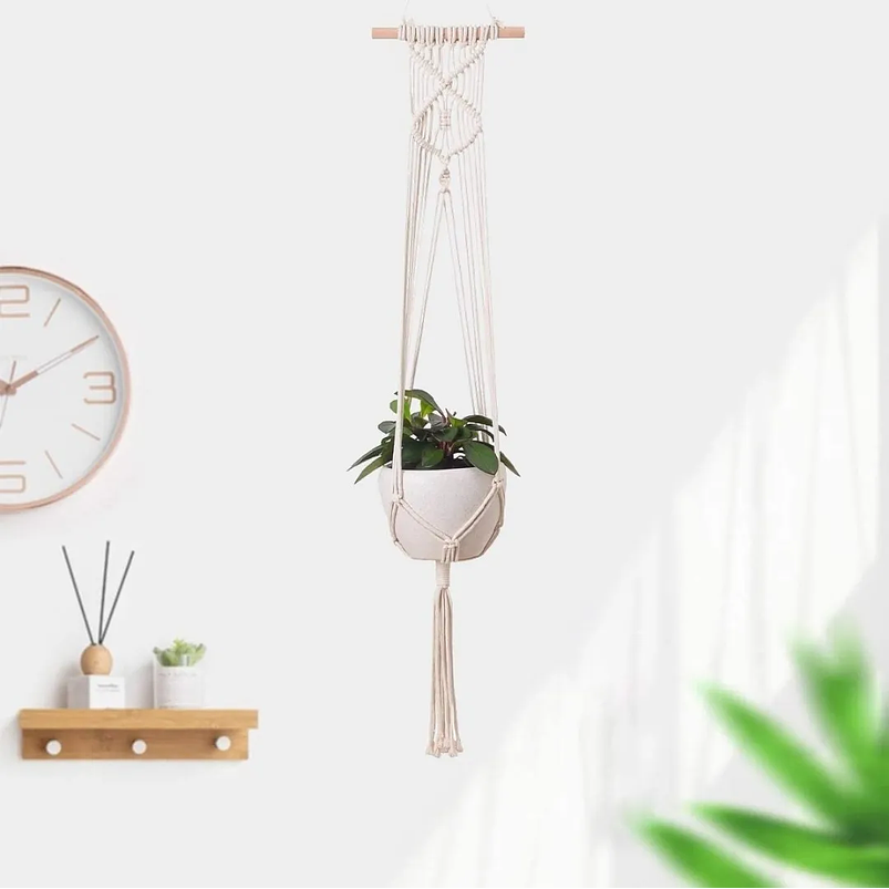 Macramé x01 Unidades Para Macetas - Colgar 100% Algodón 2