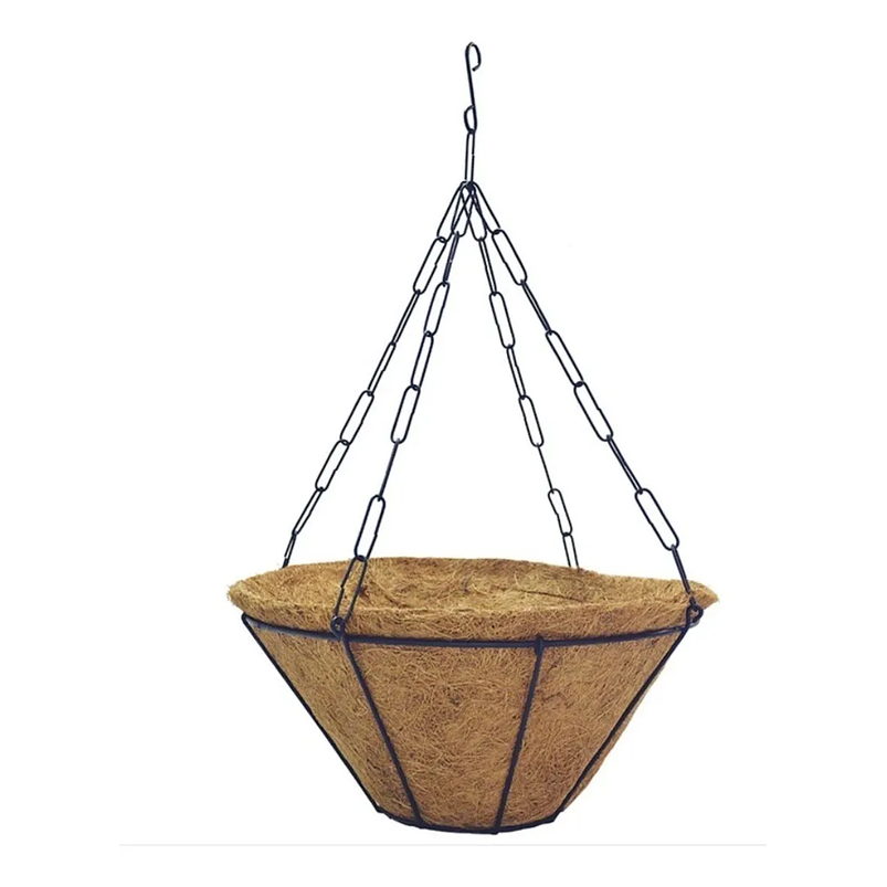 Canasta Cónica de Colgar para Plantas más Nido de Coco x35cm Díametro 1