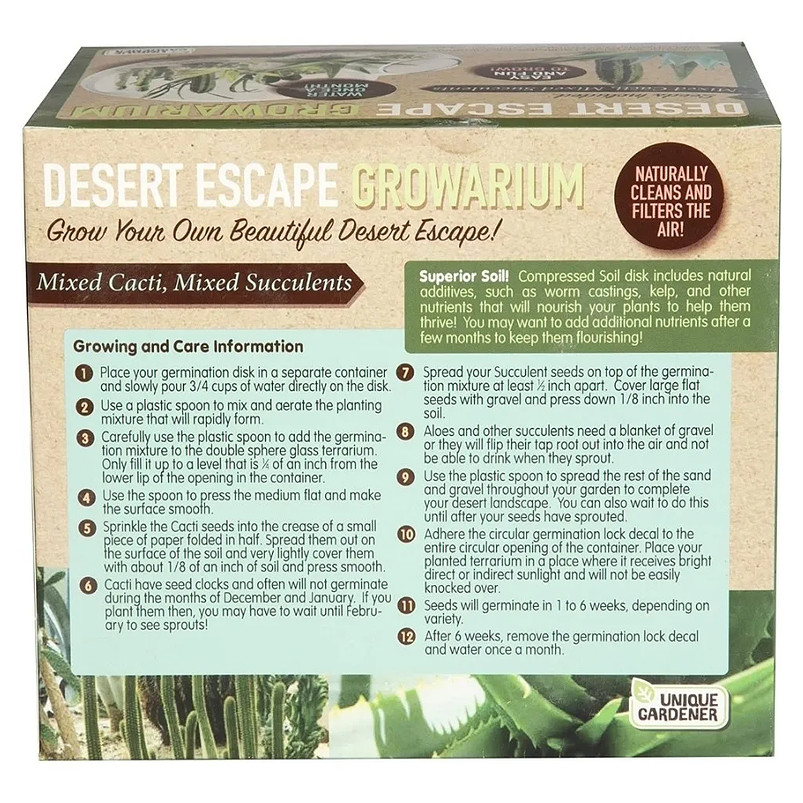 Terrario De Cristal Diseño Doble Esfera 4