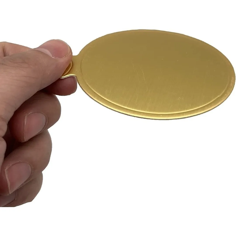 Tableros Base Papel Para Torta Dorado 8cm Diámetro x45 Unidades 3