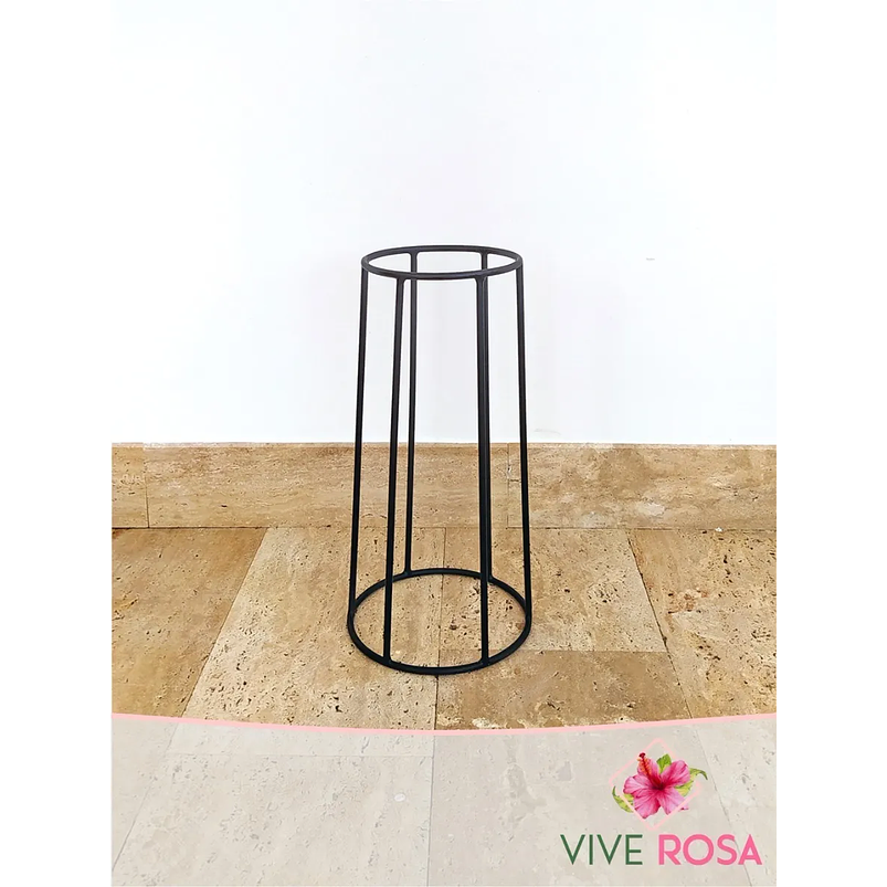 Portamateras Plantas Dorado Mate o Negro Base Redonda 1