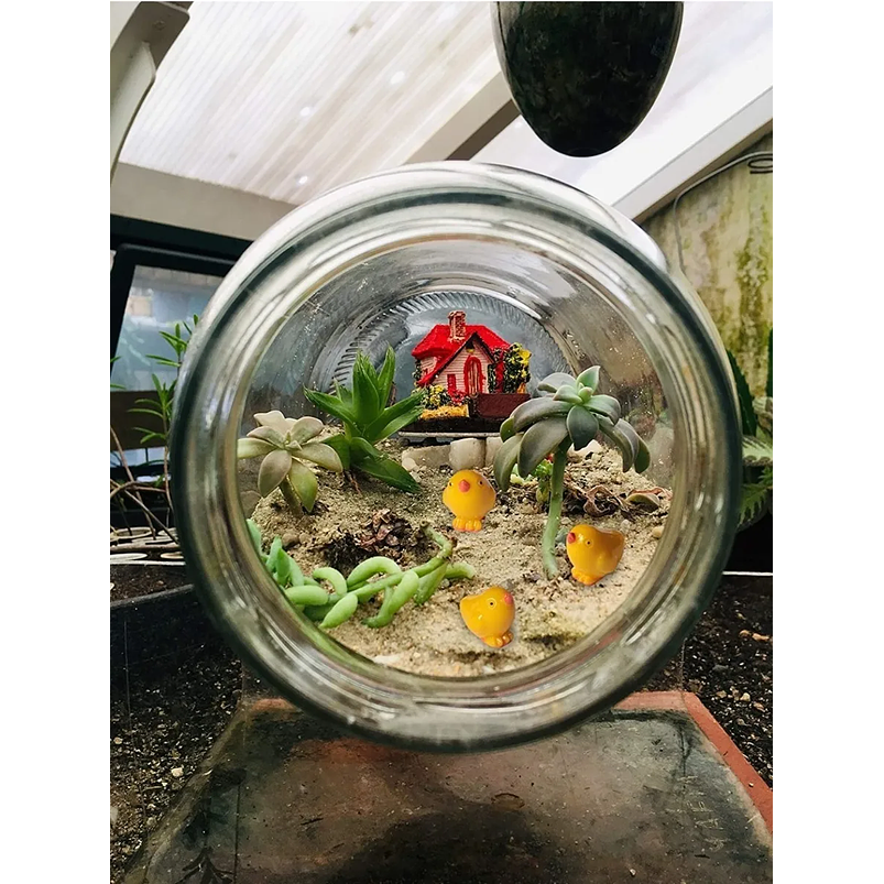 Set Mini Figura Pollitos Decorativas Terrario Jardín x18 Unidades  3