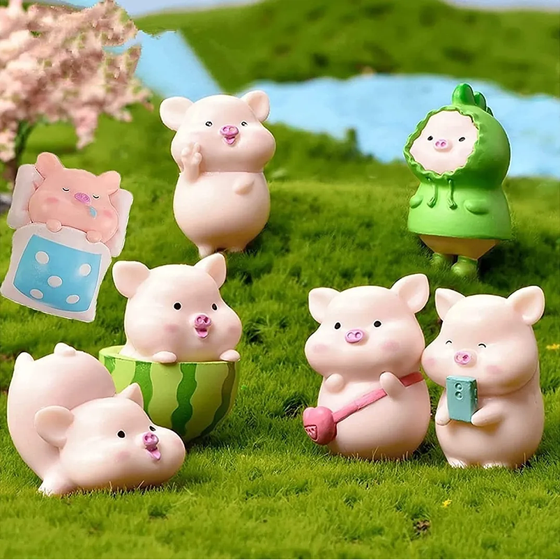 Mini Kit Jardín Decorativo Bonsái Terrario Chonchitos x7 Piezas 1