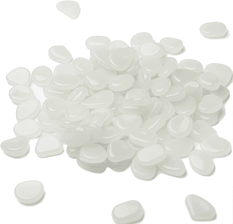 Piedras Luminosas Decoración Jardín x100 Piezas Brillan Oscuridad